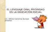 EL LENGUAJE ORAL PRIORIDAD EN LA EDUCACIÓN INICIAL