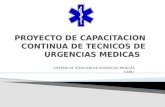 PROYECTO DE CAPACITACION TECNICOS EN URGENCIAS MEDICAS (SAMU JALISCO)