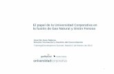 El papel de la Universidad Corporativa en la fusión de Gas Natural y Unión Fenosa (Training&Development Summit Madrid 2 Febrero 2010)