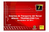 Presentación de 2da Reunión de Empalme en Sector Movilidad (Transmilienio) | 25-11-2011