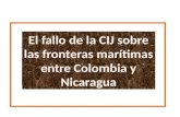 El fallo de la CIJ sobre las fronteras marítimas entre Colombia  y Nicaragua