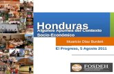 Fosdeh análisis de contexto económico de honduras agosto 2011