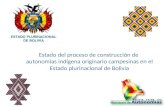 Estado del proceso de construcción de autonomías indígena originario campesinas en el Estado plurinacional de Bolivia