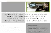 Impacto de los factores socioeconómicos en el  acceso a internet de los hogares de junín en el 2012