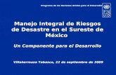 Manejo Integral de Riesgos de Desastre en el Sureste de México