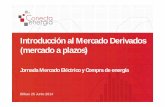 Introducción al Mercado de Derivados (Mercados a plazo) - Jornada Mercado eléctrico y compra de energía