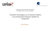 Alex Matheson: “Gestión Estratégica en el Sector Público: una perspectiva desde el gobierno integrado”