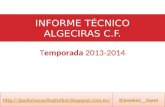 Informe Táctico-Técnico Algeciras C.F