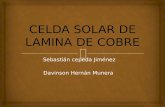Celda solar de lamina de cobre