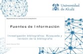 Fuentes de Información: búsqueda y revisión de la bibliografía