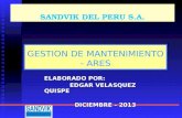 Gestión de mantenimiento sandvik  del perú s.a