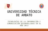 Tecnologías de la información y comunicación creadas en el año 2013