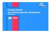 Cuenta Pública Anual de la Participación Ciudadana