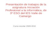 Trabajos De Iniciacion Profesional A La Informatica Tercero Eso Ies Valle De Camargo