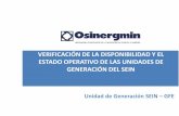 Procedimiento para Supervisar la Verificación de la Disponibilidad y el Estado Operativo de las Unidades de Generación del SEIN