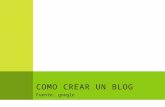Como crear un blog 2011