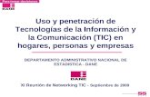Indicadores básicos sobre usos de TIC en empresas y hogares en Colombia.