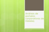Análisis de portales corporativos de hoteles