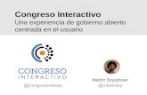 Congreso Interactivo #OpenData #OpenGov #UX