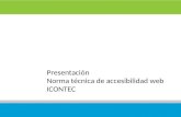 Presentación Norma técnica de accesibilidad ICONTEC