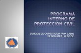 CONTENIDO DEL PROGRAMA INTERNO DE PROTECCIÓN CIVIL