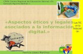 Aspectos éticos y legales asociados a la informática digital.