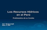 Los Recursos Hidricos En El Perú Y Su Ley De Aguas