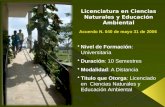 Lic En Ciencias Naturales Y Educacin Ambiental 2009 2