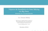 Tópicos de Big Data - Sistemas de Recomendación