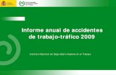 Informe anual de accidentes de trabajo-tráfico 2009