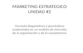 Formula diagnósticos y pronósticos sustentados en un análisis de mercado, de la organización y de la competencia.