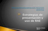 Estrategias de Presentación de RAE   Portafolio REA 04 - Arturo Barrios