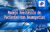 Anestesia Y Neumopatias. Universidad Del Zulia . Venezuela