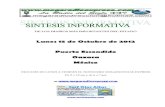 Sintesis informativa 15 10 2012