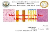 Metabolismo de las Lipoproteinas -  Fabián Rodríguez