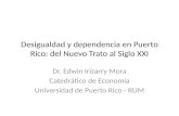 Desigualdad y dependencia en Puerto Rico: del Nuevo Trato al Siglo XXI de Dr. Edwin Irizarry Mora