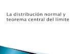 Distribución normal y teorema central del límite