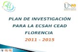 Plan de investigación ecsah 2011 2015