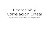 Regresión y correlacion Lineal