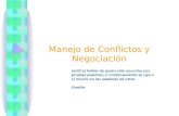 Manejo de conflictos y negociación