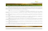 Declaración de Valores Personales | Carlos de la Rosa Vidal