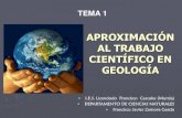 Tema 1 aproximación al trabajo científico en geología