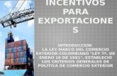 incentivos para la exportación
