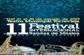 Programa 11 festival de bandas 2013