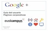 Guía del usuario y páginas corporativas Google+
