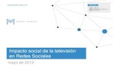 Impacto social de la televisión mayo 2013