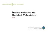 Índice de Calidad Televisiva: balance 2010