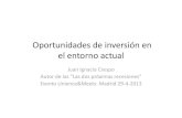 Presentación Juan Ignacio Crespo 'Oportunidades de inversión en entorno actual"