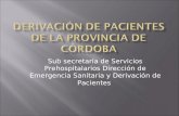 Derivación de pacientes de la provincia de córdoba