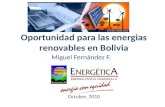 Oportunidad para las energias renovables en Bolivia